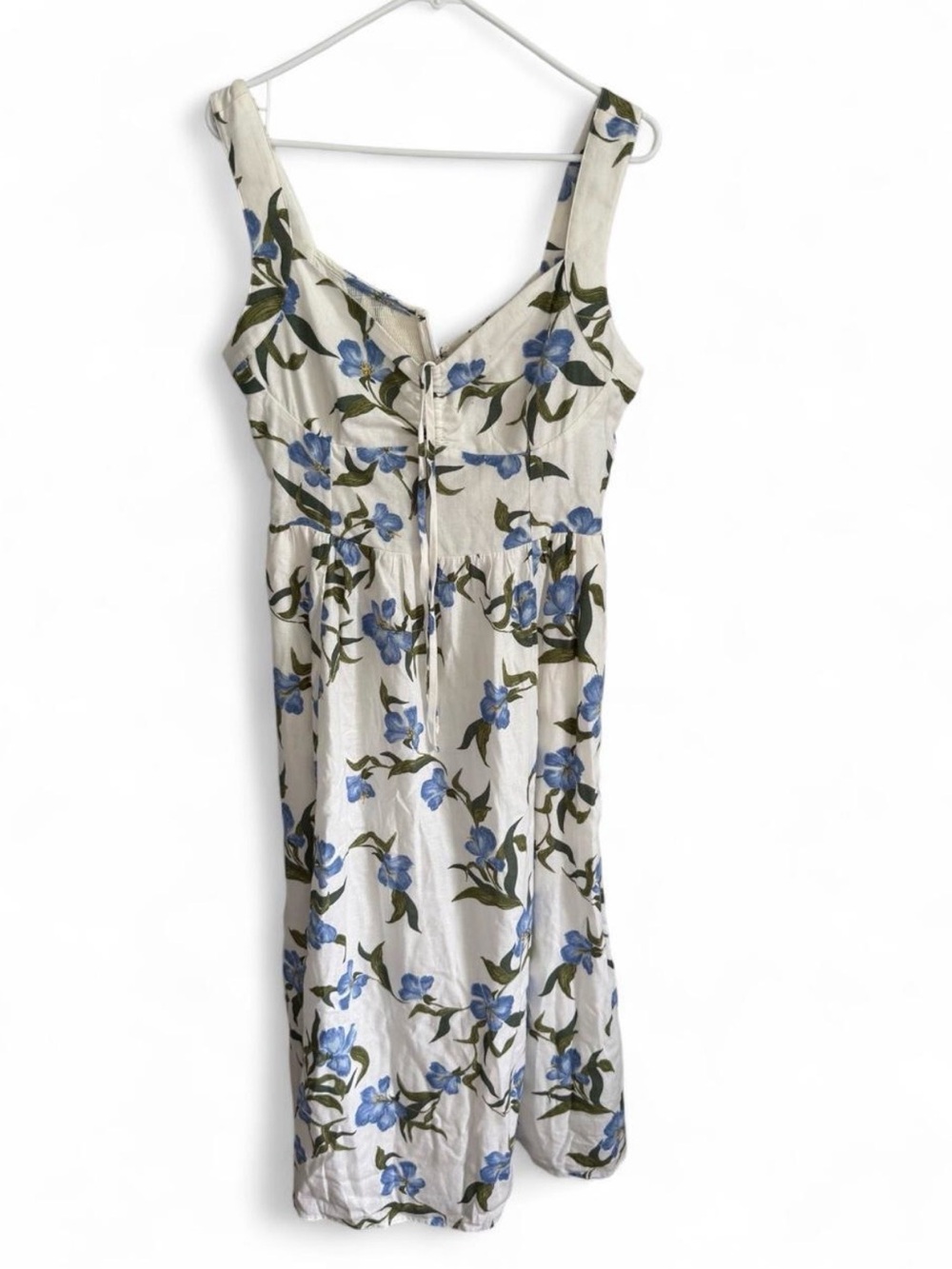 Chelsea28 Cream Dress with Blue Floral Print